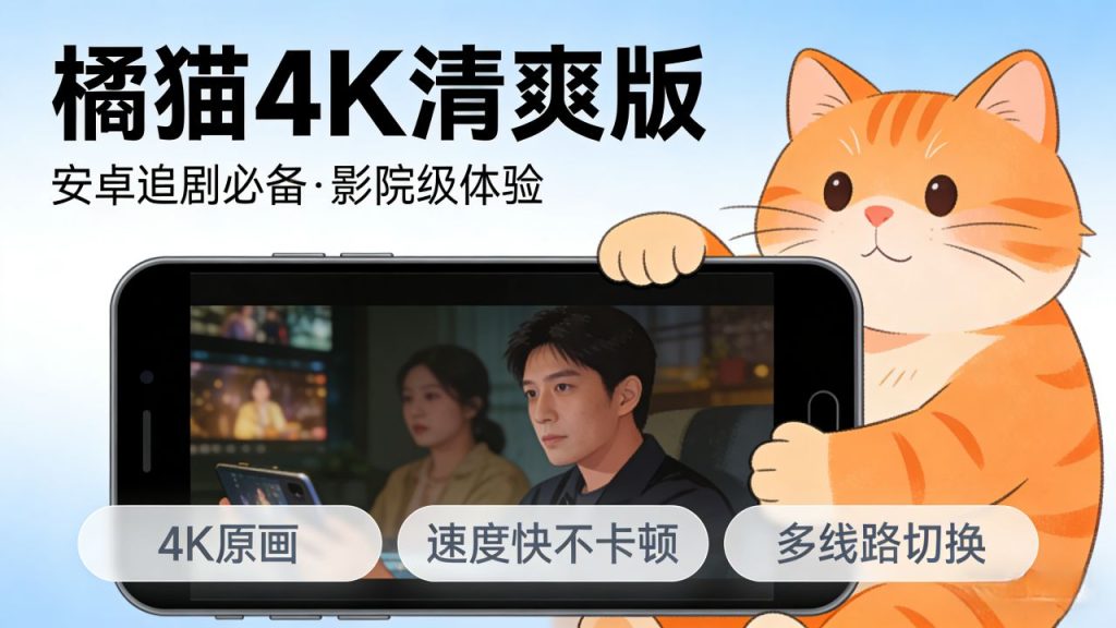 橘猫4K清爽版：4K原画、速度快不卡无广、影院级