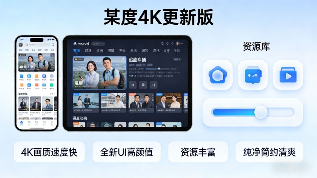 某度4K全新Ui更新版来啦！高颜值清爽4K画质，飞一般的速度YYDS!